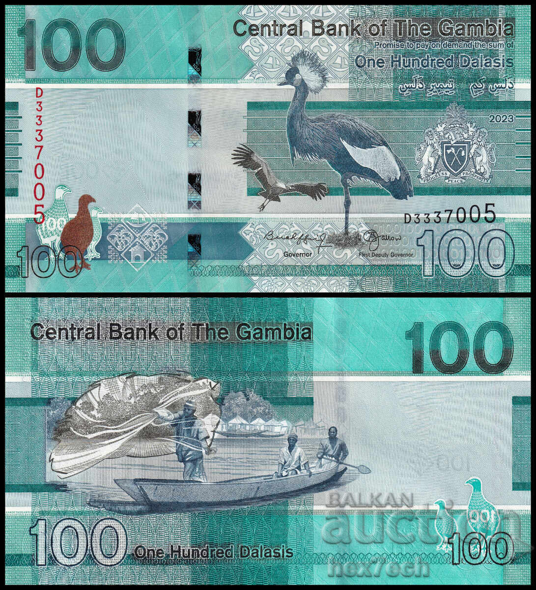 ❤️ ⭐ Гамбия 2023 100 даласи UNC нова ⭐ ❤️