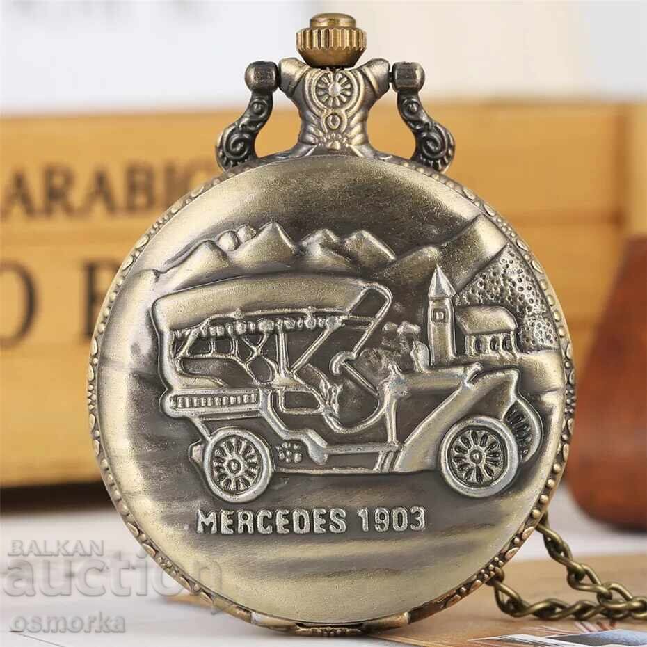 Auction  New Pocket Watch Mercedes 1903 Mercedes Benz old timer