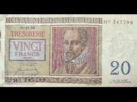 Belgia 20 Franci 1950 Pick 132 Ref 7799