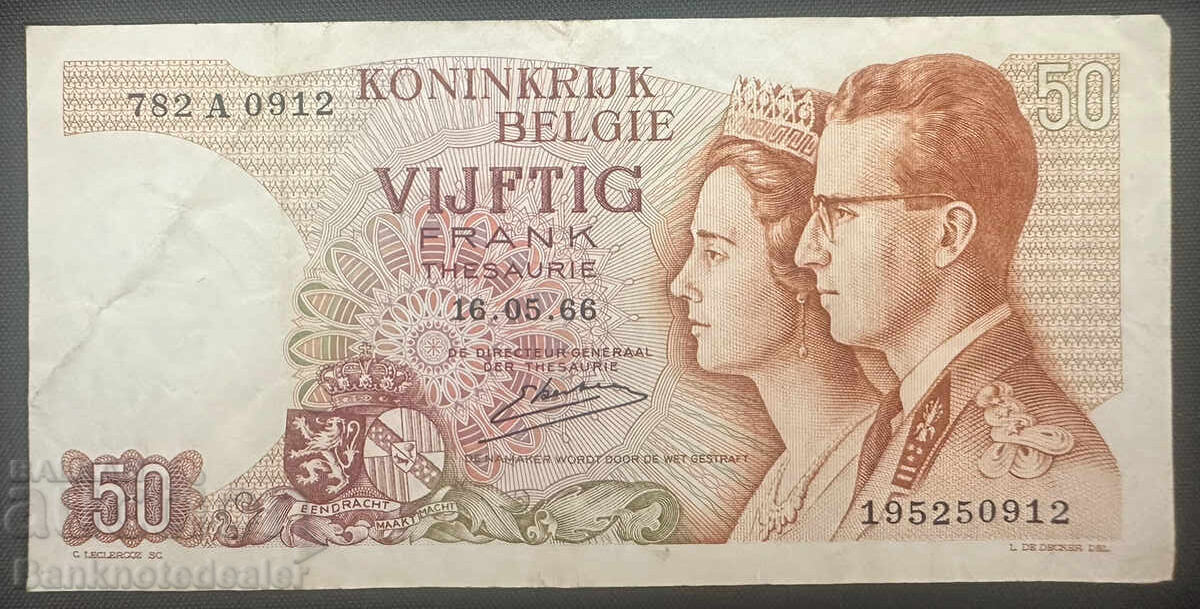 Belgia 50 Franci 1966 Pick 139 Ref 0912