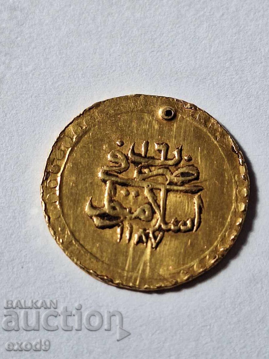 Аукцион Рядка златна монета, 1 Findik, Фъндък 1187 / 16 Аукцион Рядка златна монета, 1 Findik, Фъндък 1187 / 16