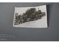 1943 Military Photo Soldiers Cart Medical Personnel Red Cross