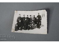 1943 Military Photo of a Group of Soldiers in Uniform at Christmas