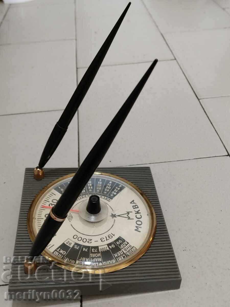 Pen holder pen thermometer calendar Moscow USSR - 7