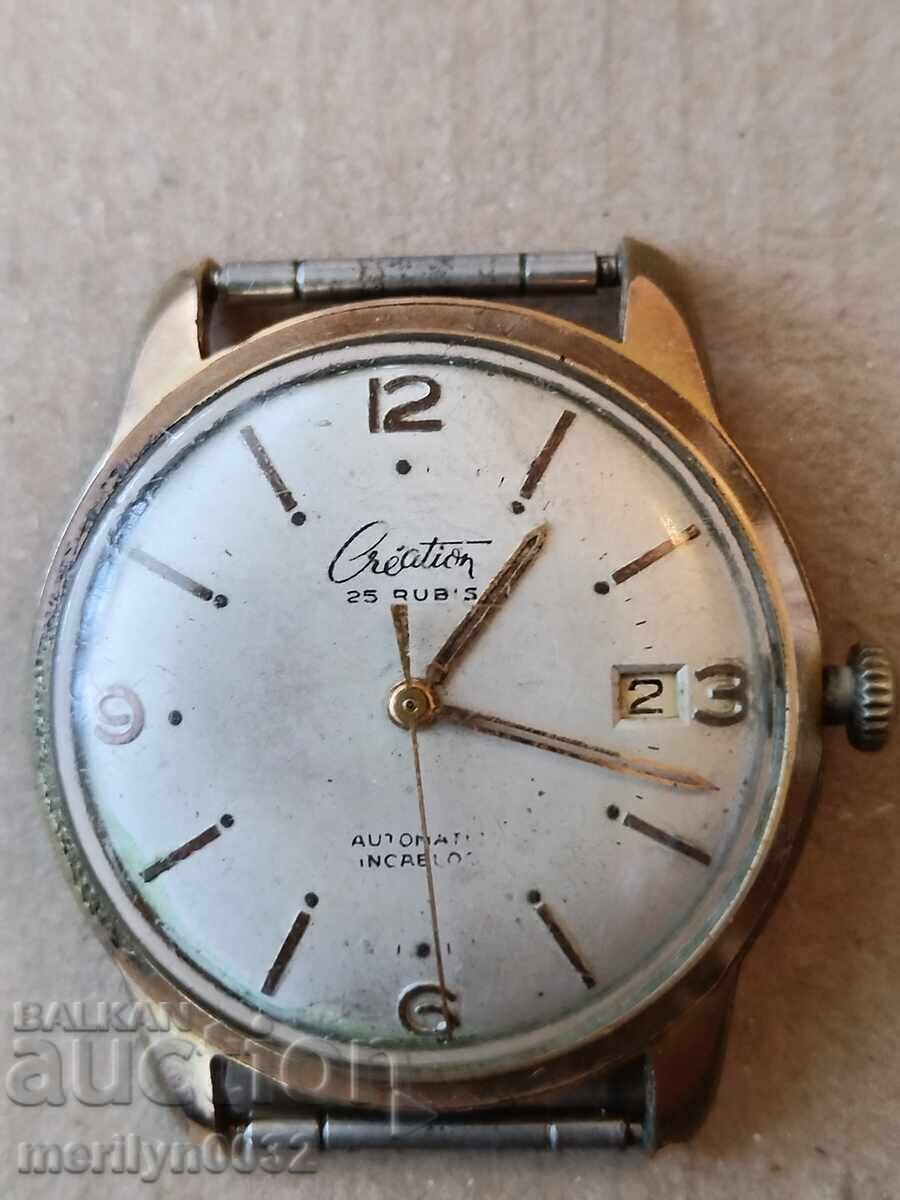 Швейцарски ръчен часовник Creation 25 рубина Automat 40-50 г