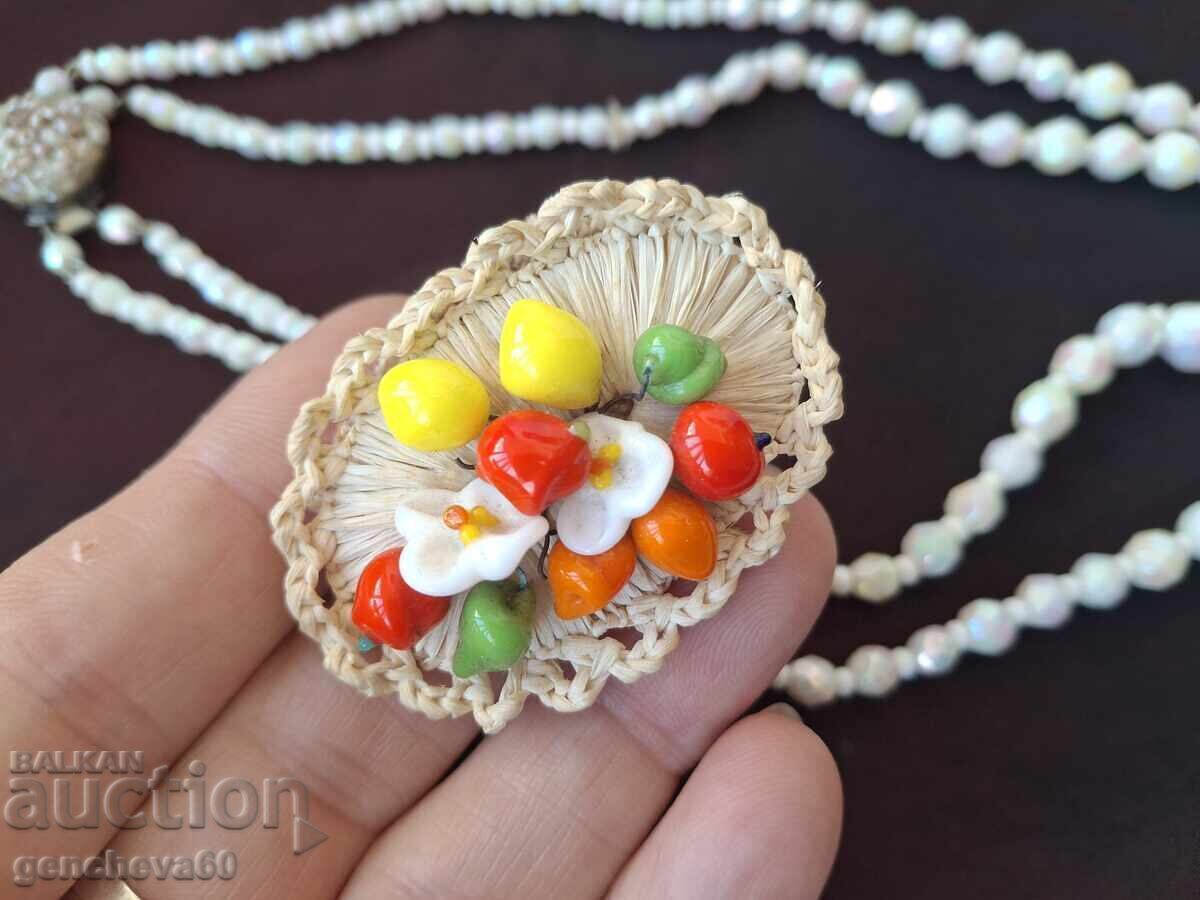 Colier dublu din cristale cehe și broșă cu preț 30.00 BGN | € 15.34