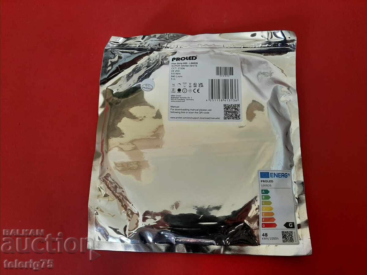 Γερμανική Επαγγελματική LED Ταινία 'PROLED', 24V, 9.6W/m, -5 μέτρα