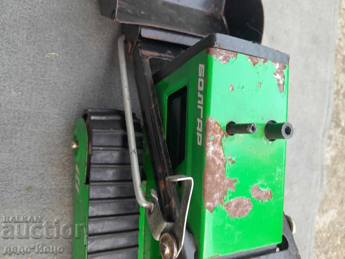 Delivery of Old SOC Sheet Metal Toy Bulldozer BULGAR