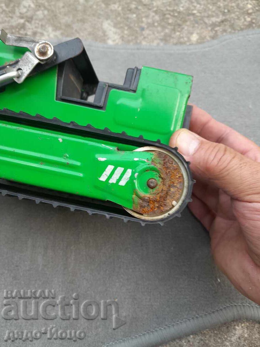 Old SOC Sheet Metal Toy Bulldozer BULGAR - 5