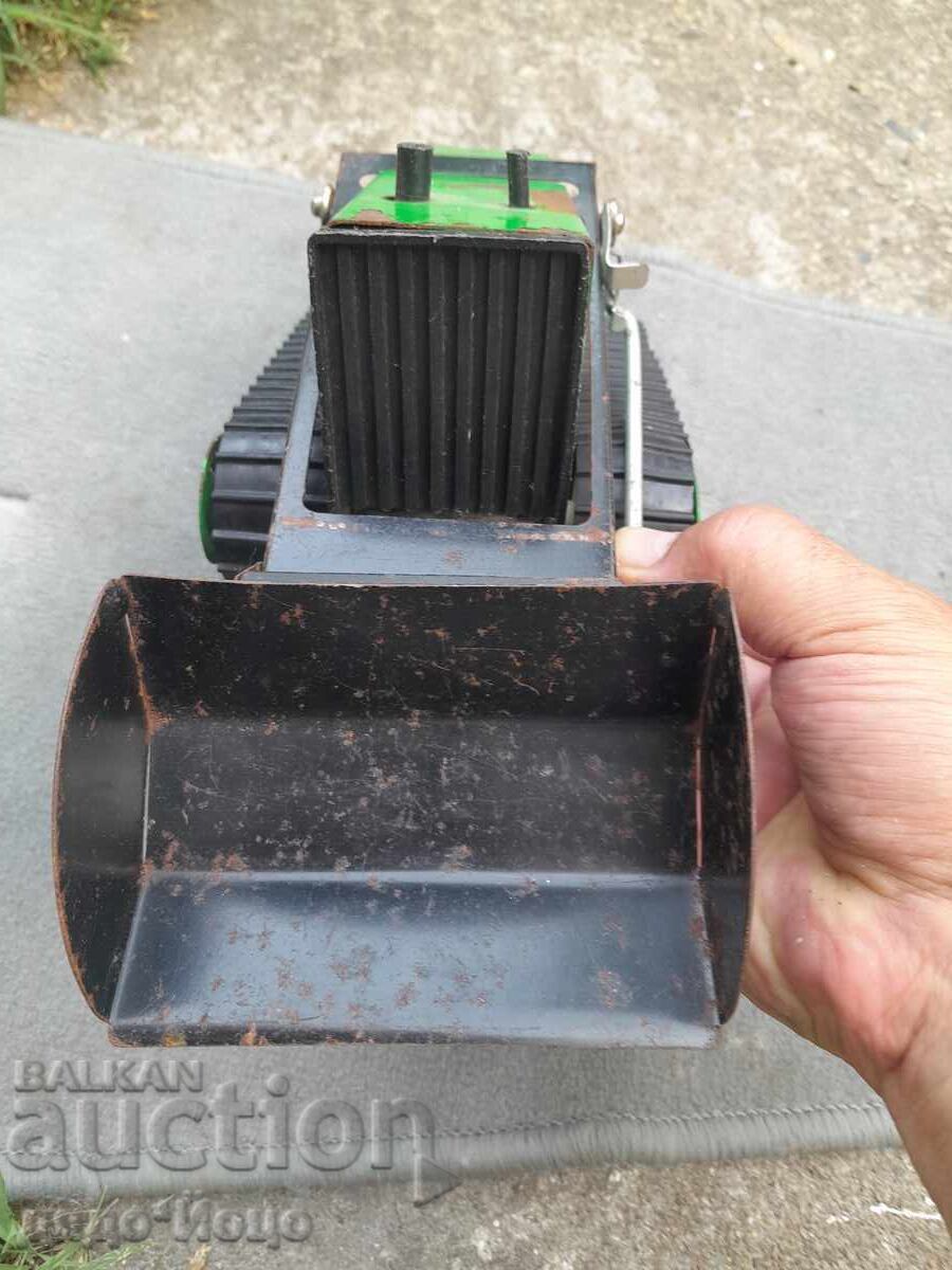 Old SOC Sheet Metal Toy Bulldozer BULGAR - 6