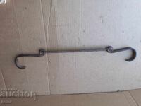 Old wrought iron fireplace chain, sturdy