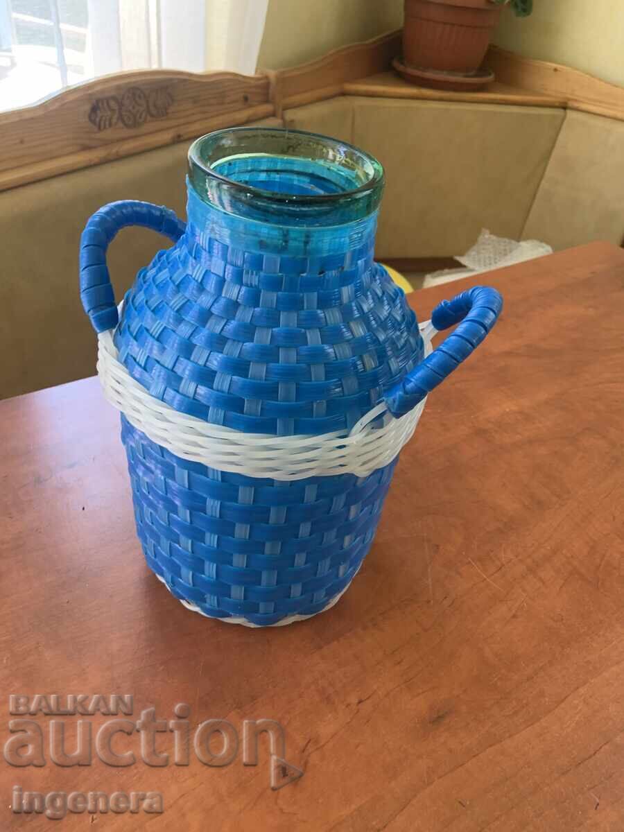 БУРКАН СТЪКЛО ПЛЕТЕН ОТ СОЦА ЗА ТУРШИЯ-4 ЛИТРА с цена 25.00 лв. | € 12.78