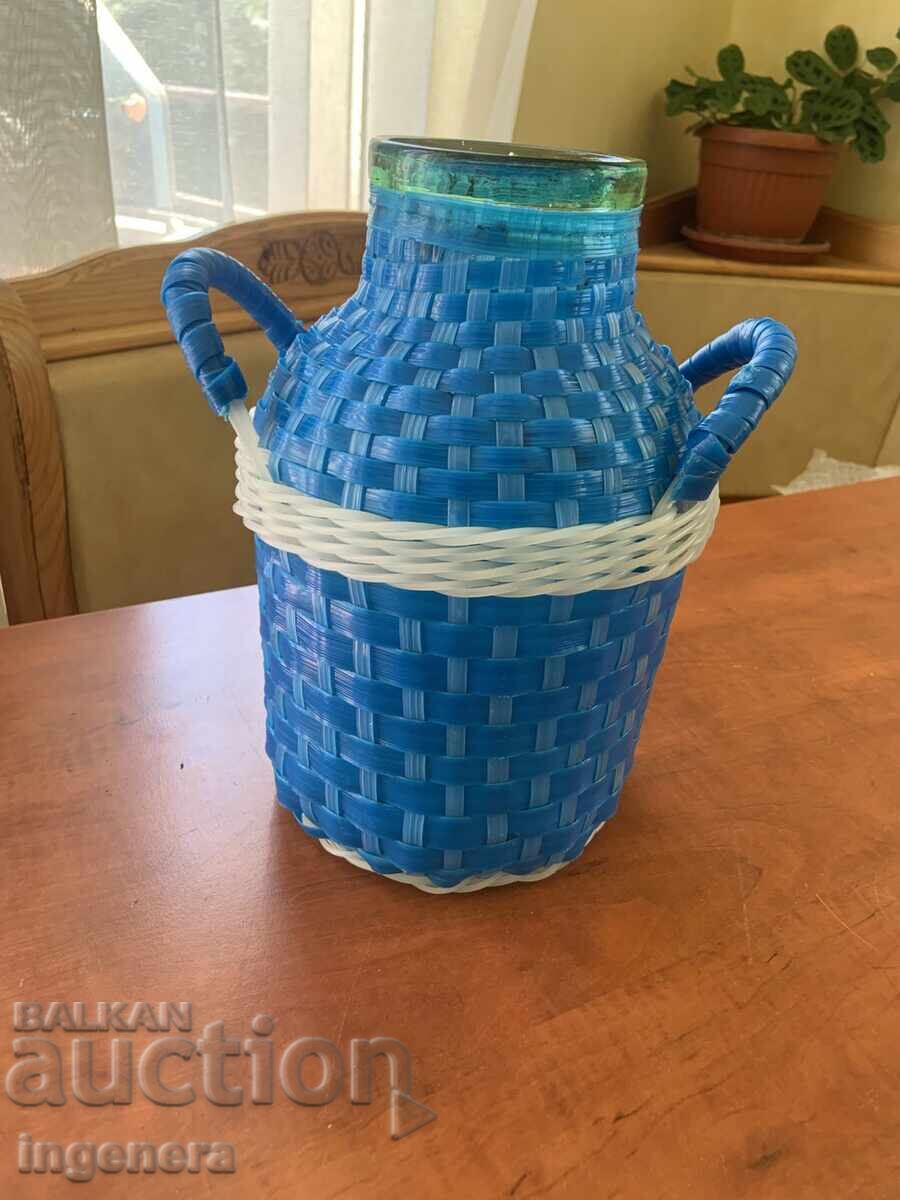 БУРКАН СТЪКЛО ПЛЕТЕН ОТ СОЦА ЗА ТУРШИЯ-4 ЛИТРА