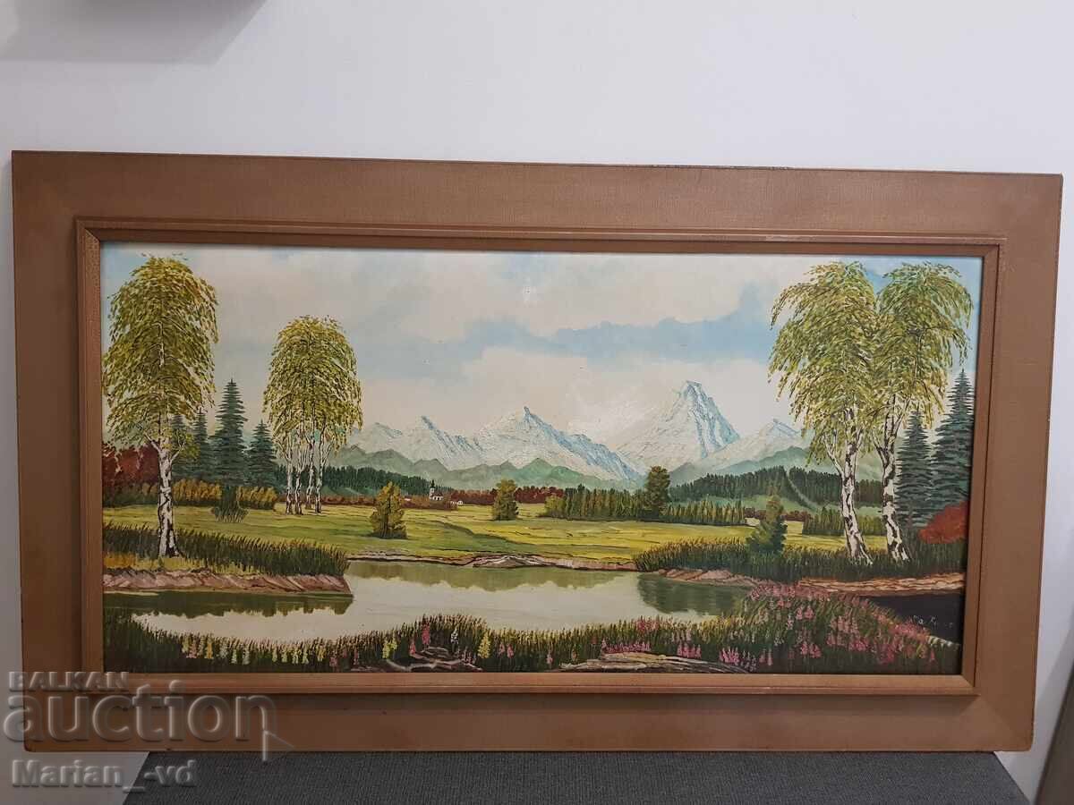 Tablou vechi ulei/pânză, semnat cu preț 250.00 BGN | € 127.82