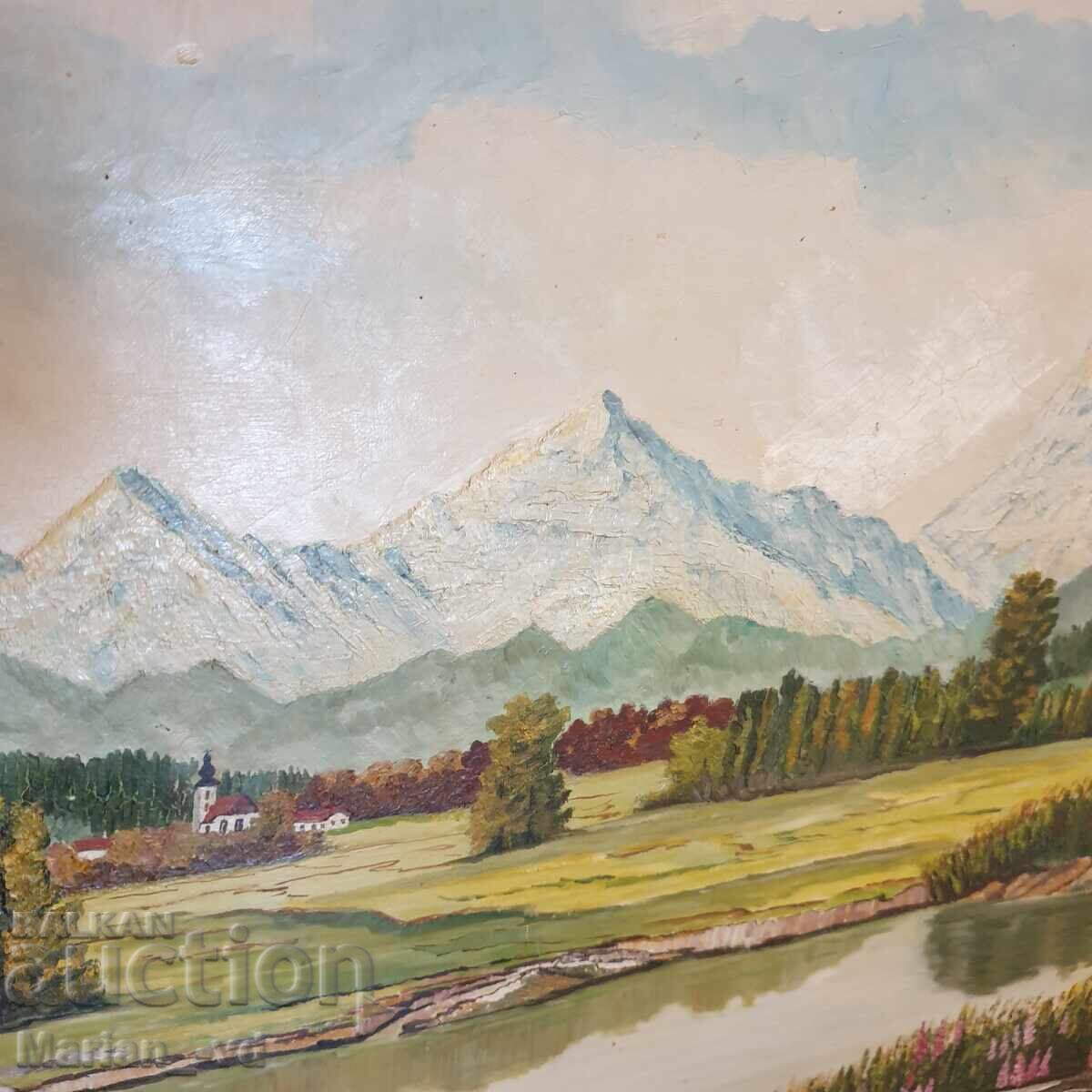 Livrarea Tablou vechi ulei/pânză, semnat