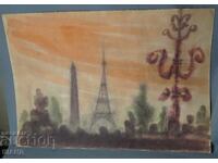 Desen vechi de maestru Pictură acuarelă Peisaj urban Paris