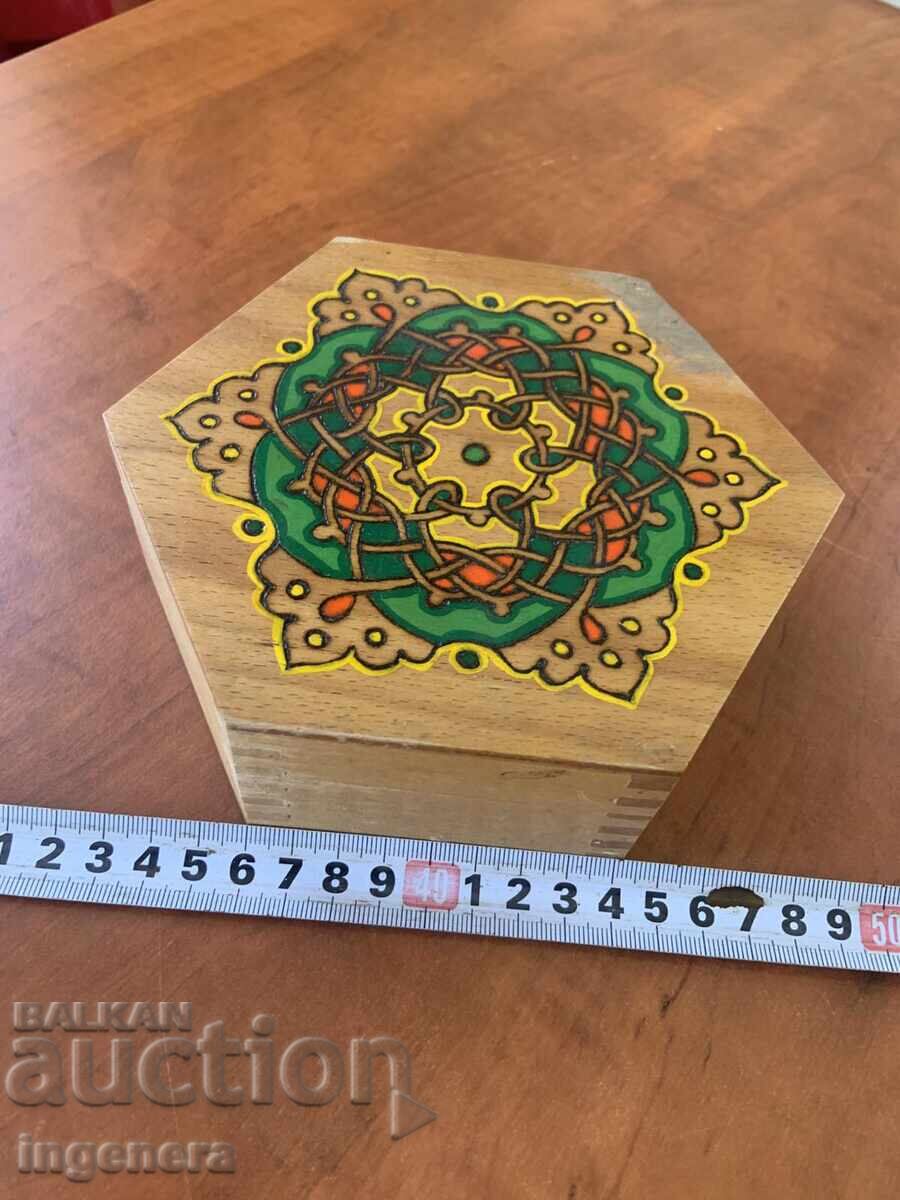 BOX WOOD PYROGRAPH DRAWING ANTIQUE FROM SOCA MOSTRA BOX WOOD PYROGRAPH DRAWING ANTIQUE FROM SOCA MOSTRA