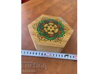 BOX WOOD PYROGRAPH DRAWING ANTIQUE FROM SOCA MOSTRA