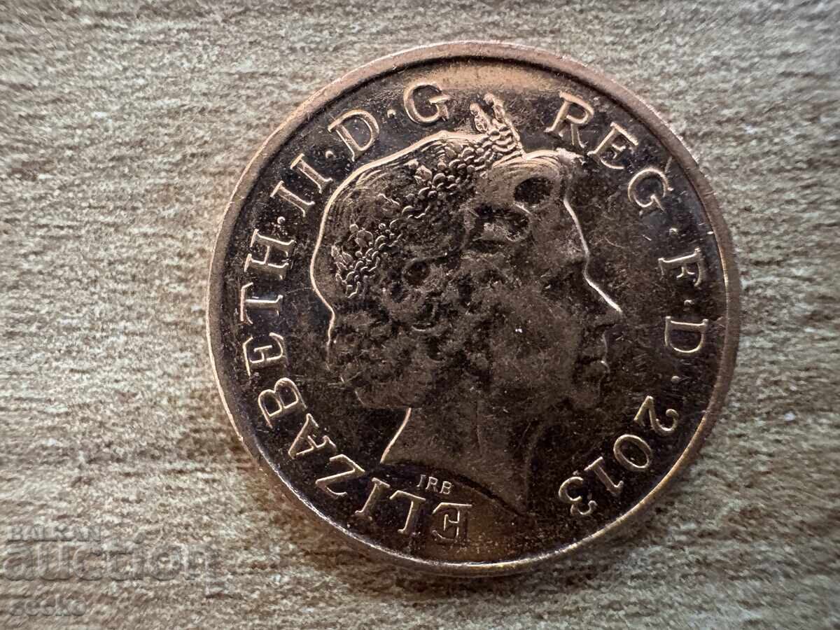 Великобритания - 1 пени (2013) с цена 0.20 лв. | € 0.10
