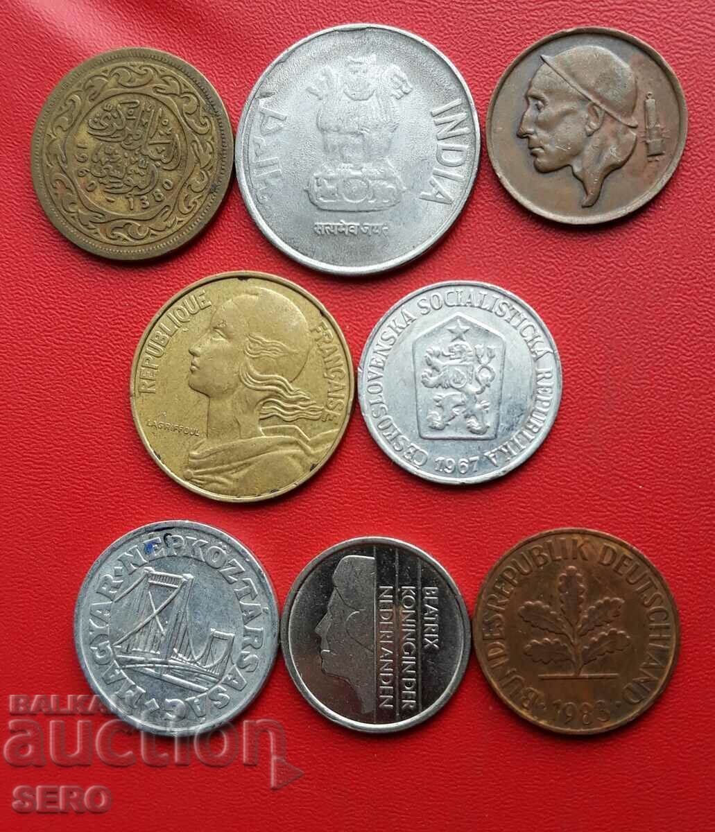 Mixed lot of 8 coins with price 1.00 BGN | € 0.51 Mixed lot of 8 coins with price 1.00 BGN | € 0.51