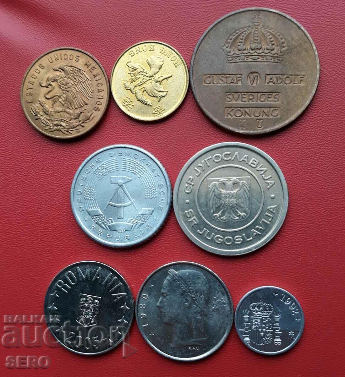 Mixed lot of 8 coins with price 1.00 BGN | € 0.51 Mixed lot of 8 coins with price 1.00 BGN | € 0.51