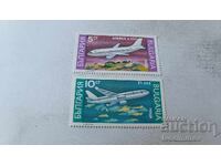 Postage stamps Rep. Bulgaria Passenger planes AIRBUS A 300 TU-204