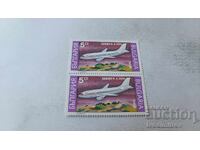 Postage stamps Rep. Bulgaria Passenger airplane AIRBUS A 300