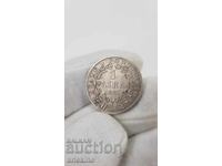 Monedă rară de argint 1 liră 1867 - Vatican Italia