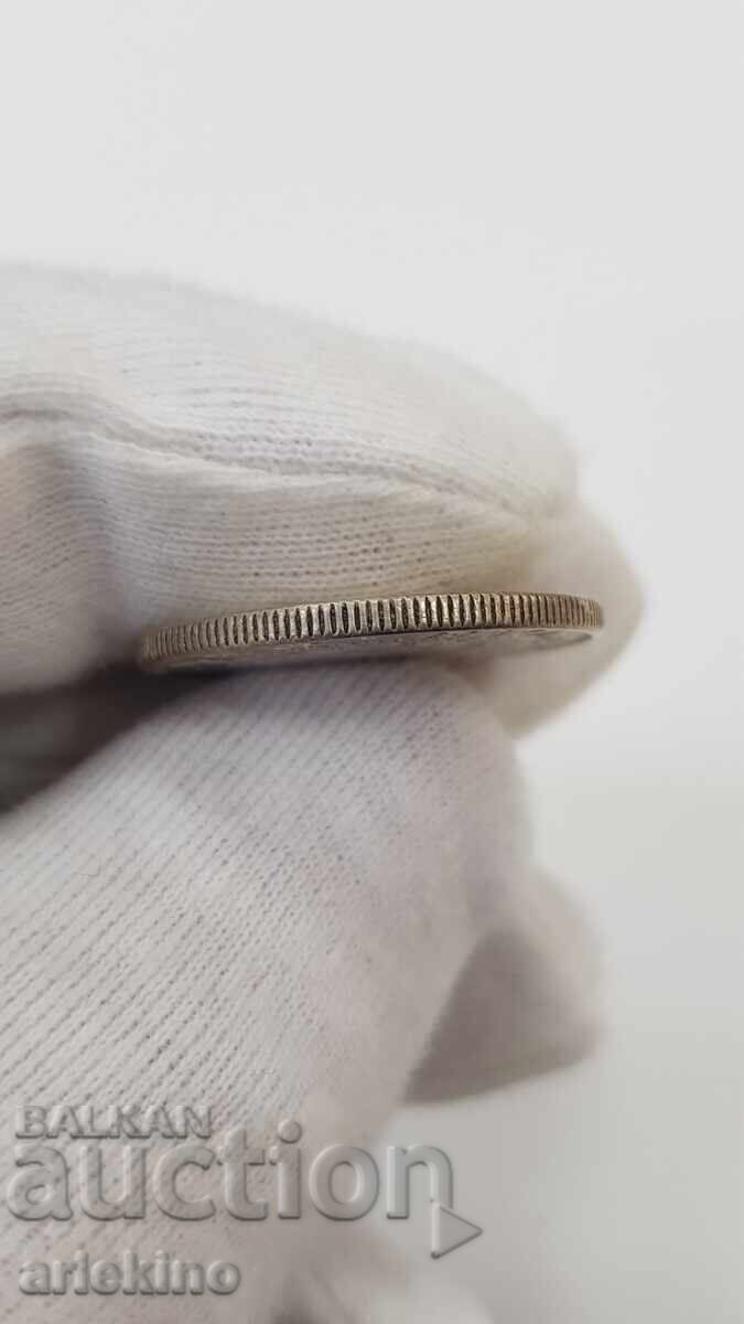 Παράδοση Sπάνιο ασημένιο ιαπωνικό νόμισμα 50 σεν 1908 με γυαλάδα