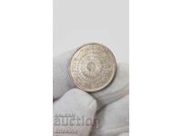 Рядка сребърна японска монета 50 сена 1908 г. с гланц