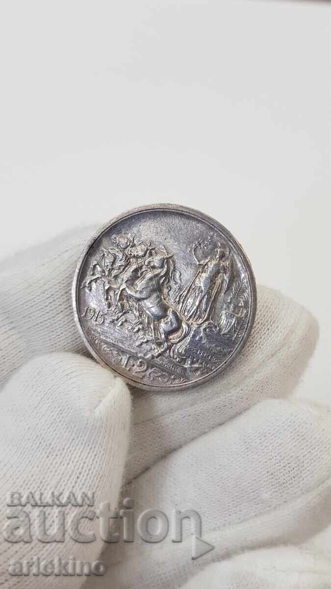 Delivery of Rare Silver Italian Coin 2 Lire 1915