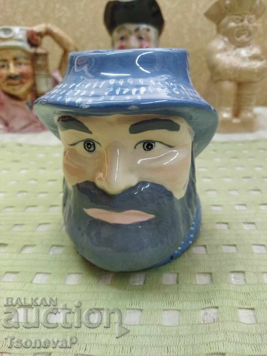 Πορσελάνινη κανάτα Character Jugs, Face Jugs - Ψαράς Πορσελάνινη κανάτα Character Jugs, Face Jugs - Ψαράς