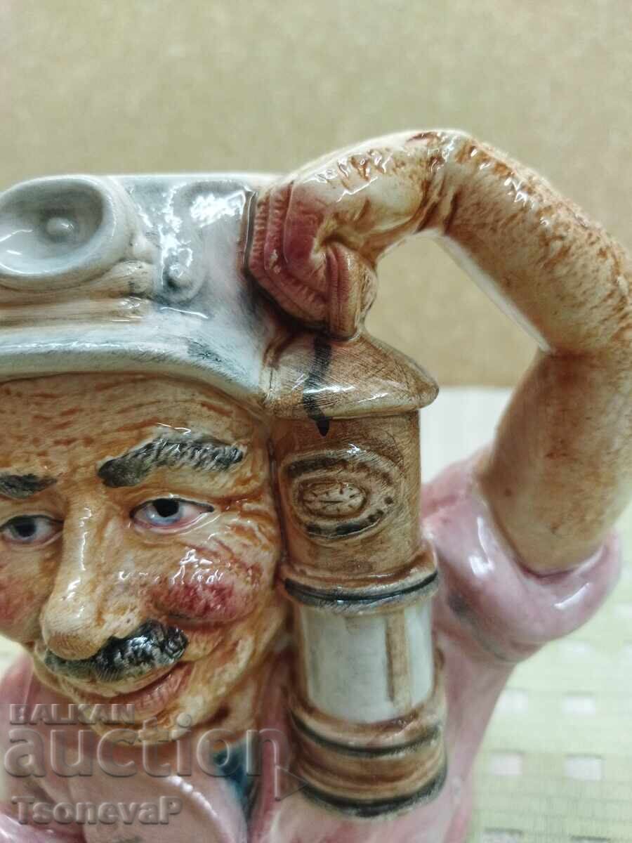 Porcelain Jug Character Jugs, Face Jugs - Miner with price 30.00 BGN | € 15.34 Porcelain Jug Character Jugs, Face Jugs - Miner with price 30.00 BGN | € 15.34