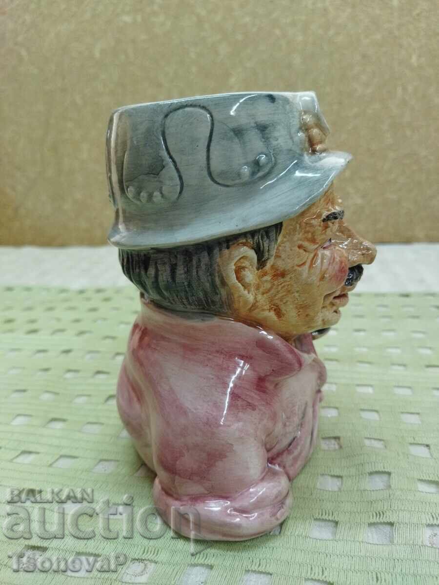 Auction Porcelain Jug Character Jugs, Face Jugs - Miner Auction Porcelain Jug Character Jugs, Face Jugs - Miner