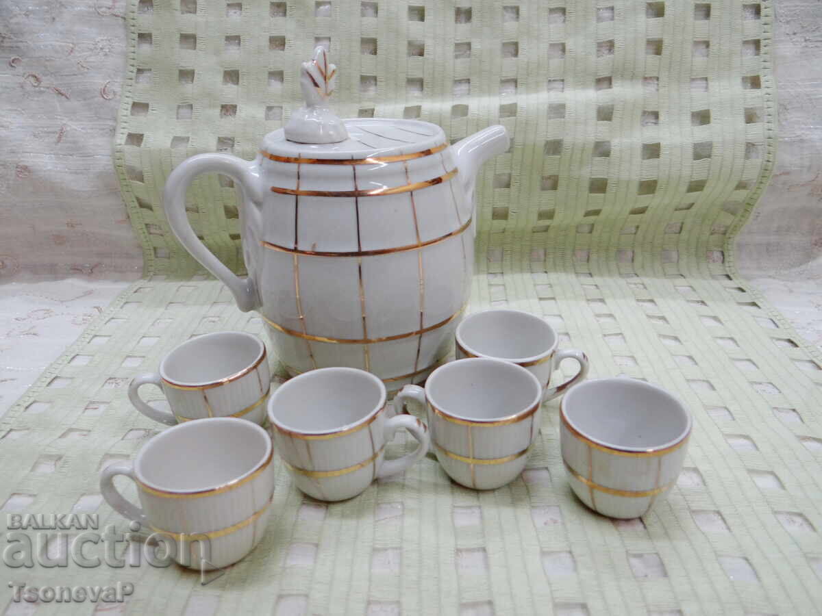 Bulgarian porcelain set for rakia Bulgarian porcelain set for rakia