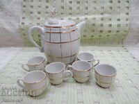 Bulgarian porcelain set for rakia