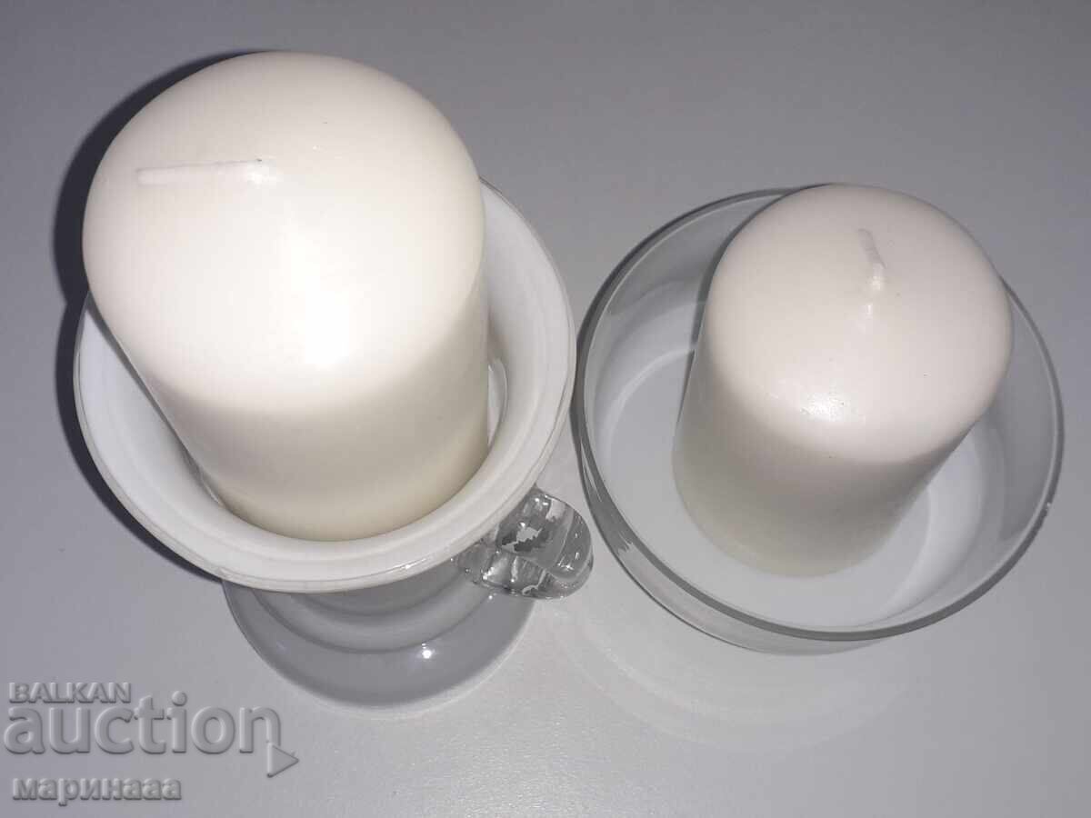 СОЦ. СВЕЩНИК. МАСИВНО СТЪКЛО. ПОЛША с цена 6.00 лв. | € 3.07