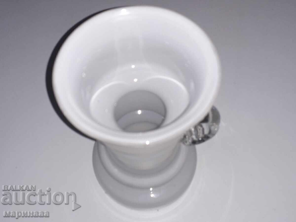 SOCIAL CANDLEHOLDER. SOLID GLASS. POLAND - 5