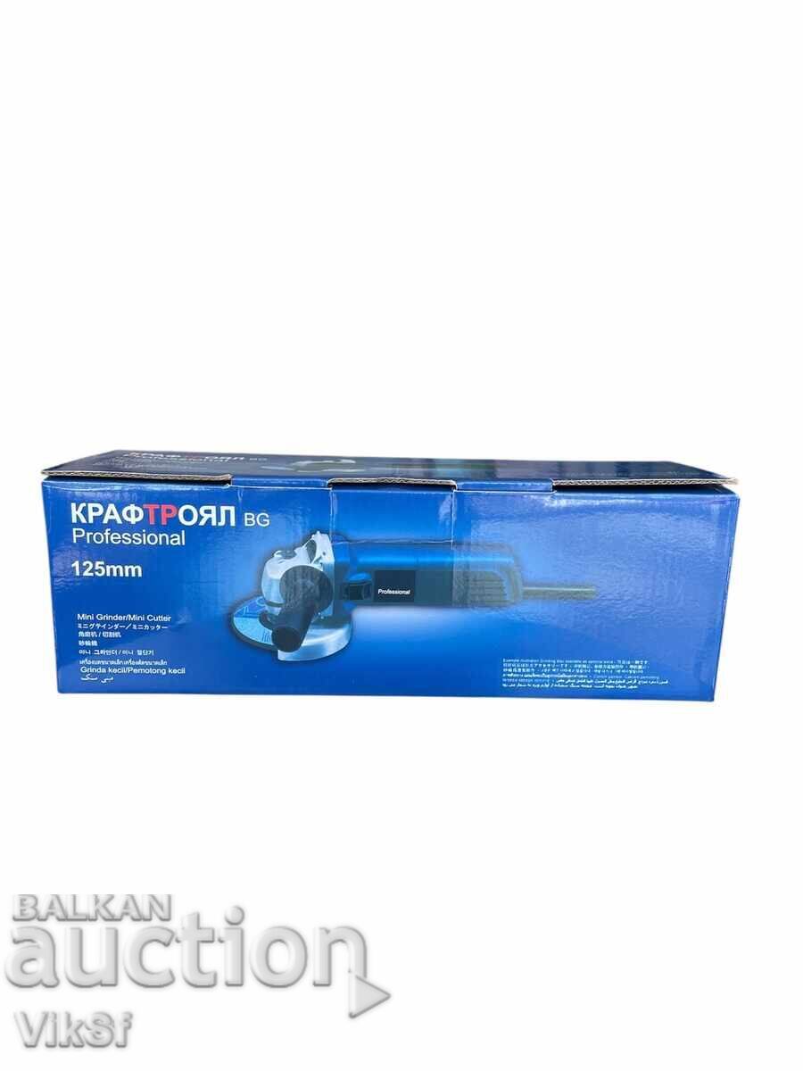 Polizor unghiular electric 1400W 125mm KraftRoyal cu reglare a turației cu preț 55.50 BGN | € 28.38 Polizor unghiular electric 1400W 125mm KraftRoyal cu reglare a turației cu preț 55.50 BGN | € 28.38