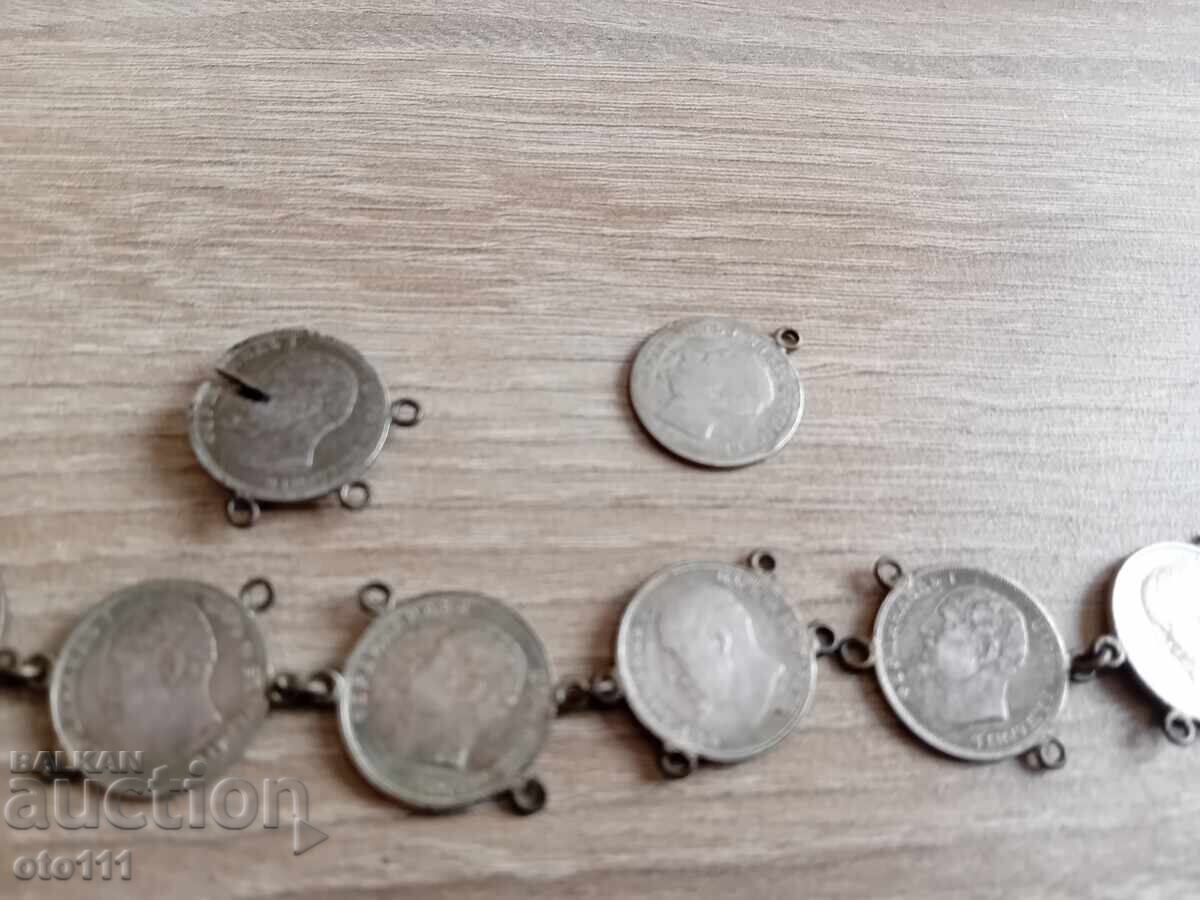 OLD GRIVNA WITH SILVER COINS FERDINAND - 6