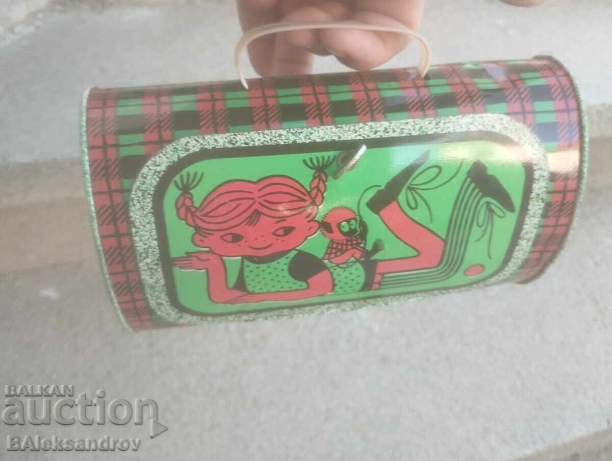 Παράδοση Συλλεκτική παλιά λαμαρινένια κουτί τροφίμων