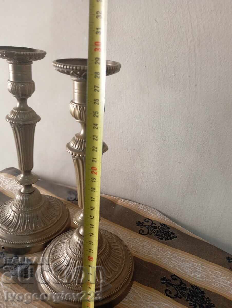 Two Baroque candlesticks, set - 6