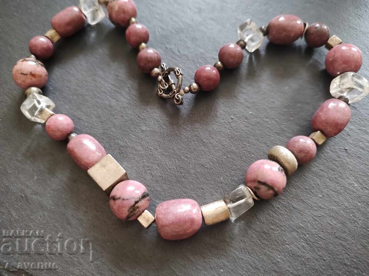 Δημοπρασία Z Κολιέ, Ροδοχρωσίτης, μεγάλα φυσικά πετράδια 5.06.25