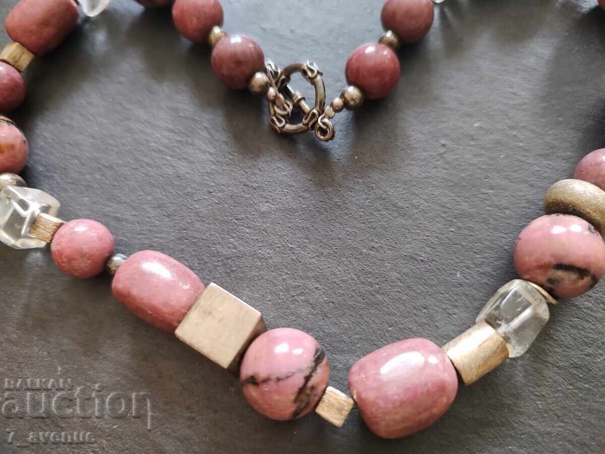 Z Κολιέ, Ροδοχρωσίτης, μεγάλα φυσικά πετράδια 5.06.25 - 5