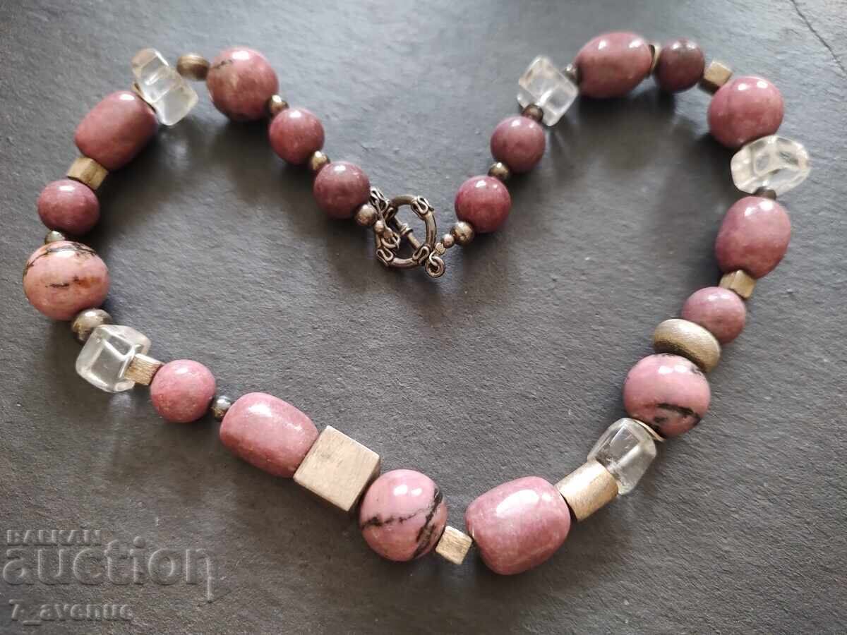 Z Κολιέ, Ροδοχρωσίτης, μεγάλα φυσικά πετράδια 5.06.25