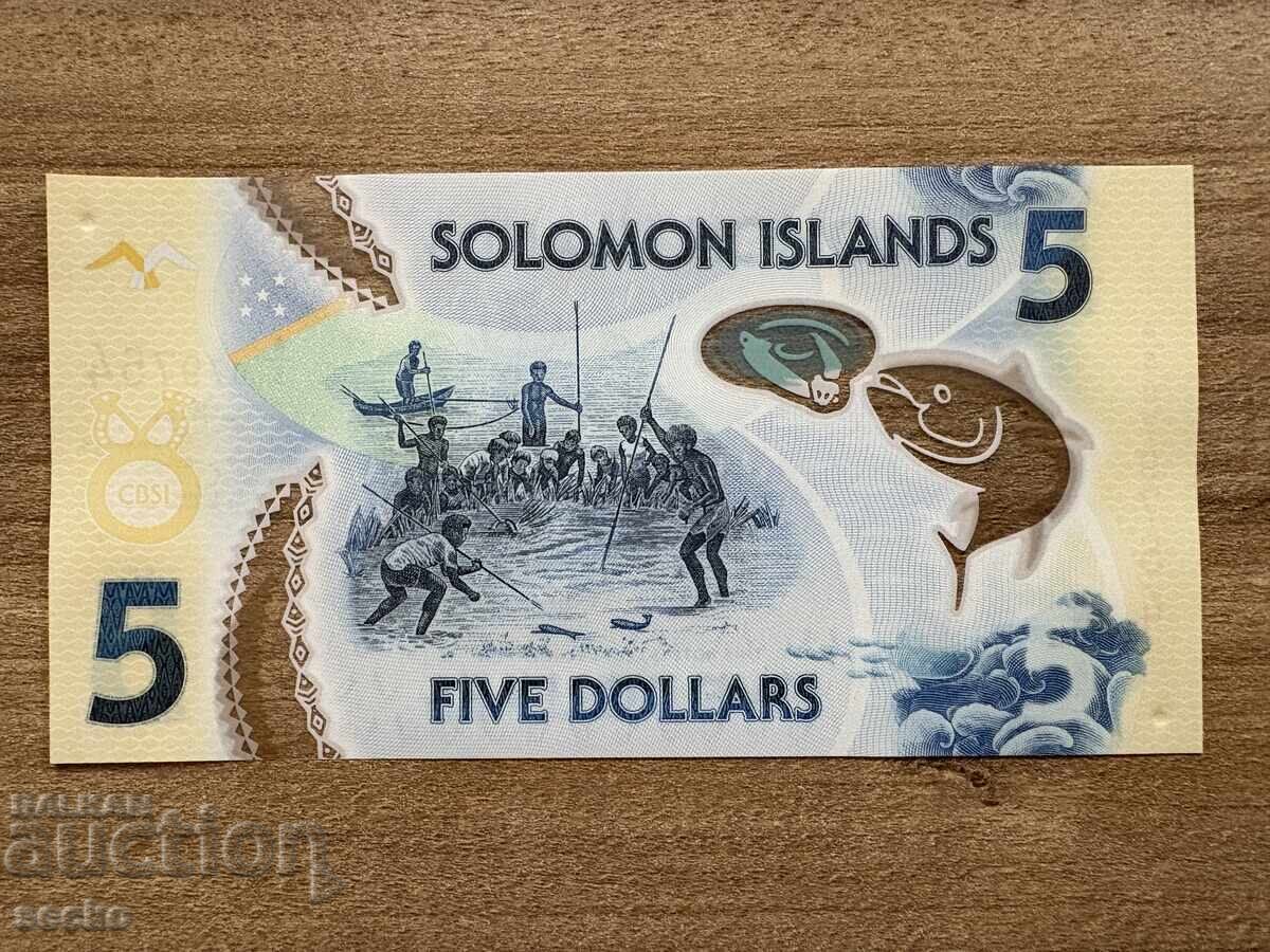 Νήσοι Σολομώντα - 5 δολάρια (2019), UNC με τιμή 8.00 BGN | € 4.09 Νήσοι Σολομώντα - 5 δολάρια (2019), UNC με τιμή 8.00 BGN | € 4.09