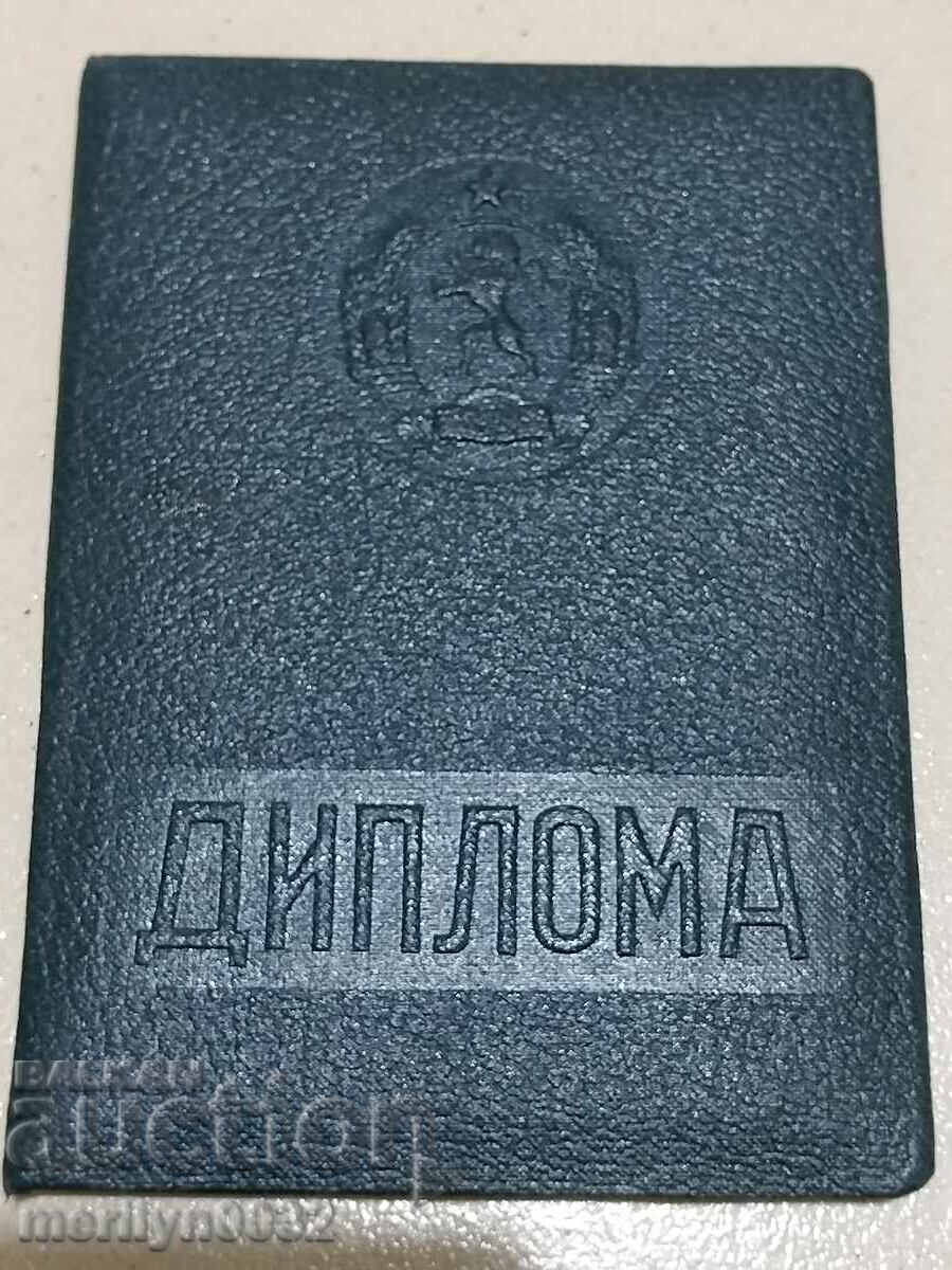 Diplomă veche, certificat, document, bilet, card