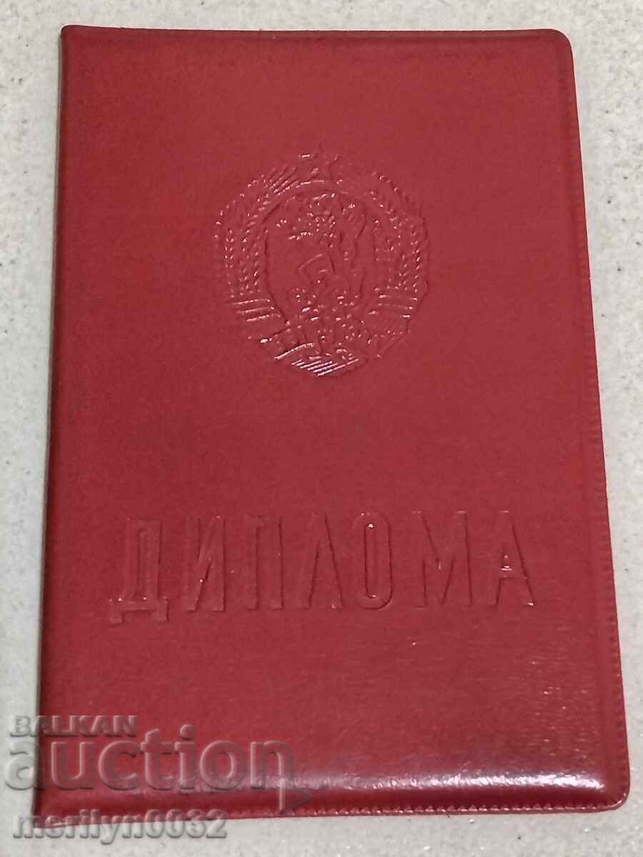 Old diploma certificate document ticket card