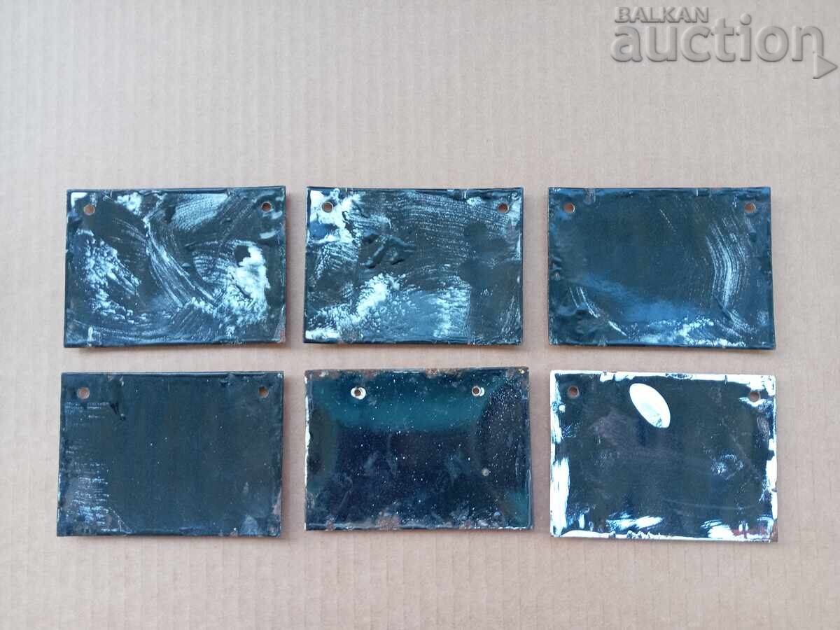 Lot of retro vintage enamel signs with price 91.00 BGN | € 46.53 Lot of retro vintage enamel signs with price 91.00 BGN | € 46.53