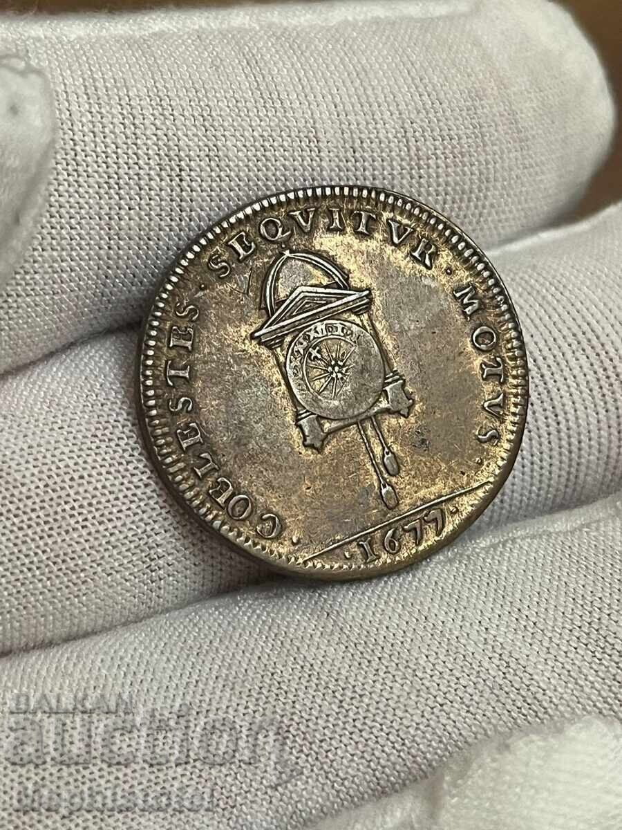 Licitație Medalie / Jeton / Token - Maria Tereza, 1677, Franța Licitație Medalie / Jeton / Token - Maria Tereza, 1677, Franța